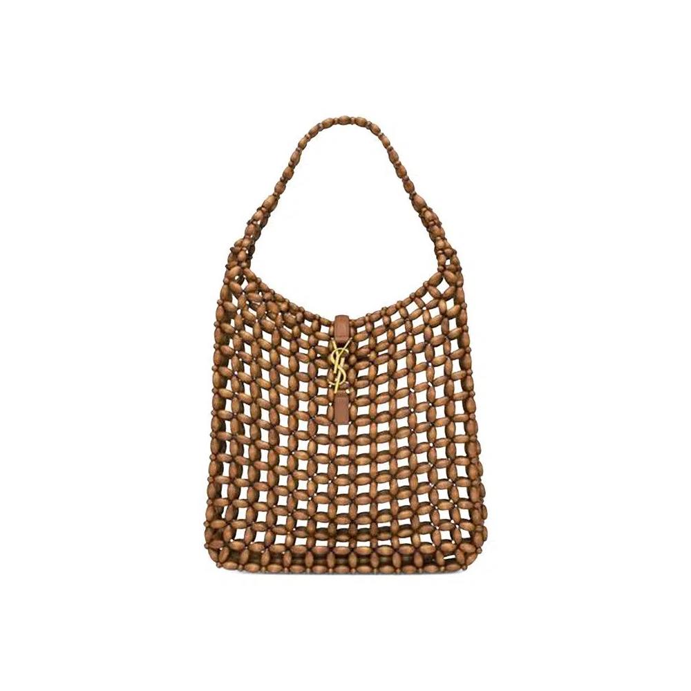 Сумки через плечо Saint Laurent Le 5 À 7 Beaded Bag 'Light Wood' 1