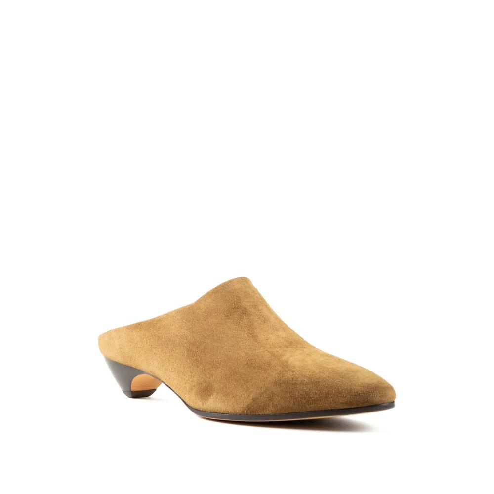 Allegra suede almond-toe mules 2
