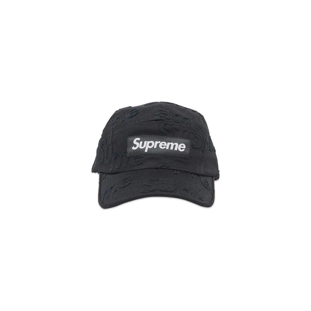 Кепки Supreme Lasered Twill Camp Cap 'Black' 1