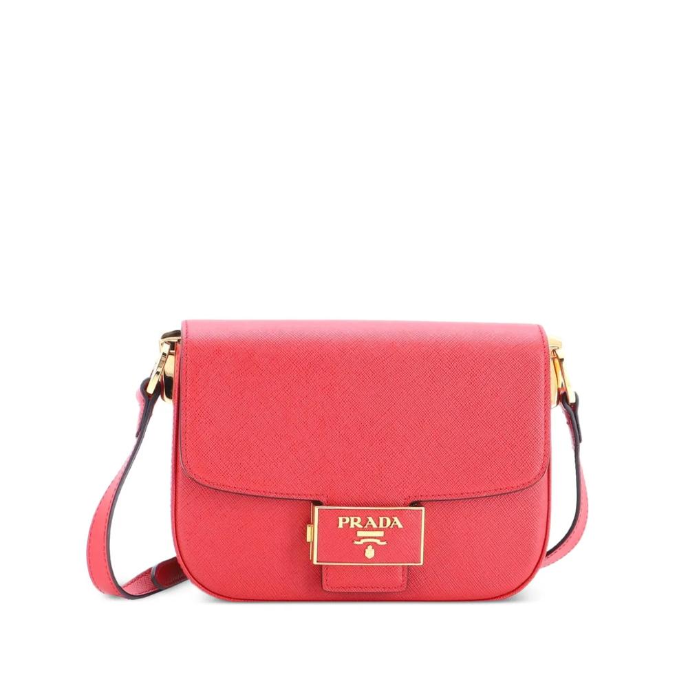 Маленькая сумка на плечо Embleme Flap Bag из сафьяновой кожи 1