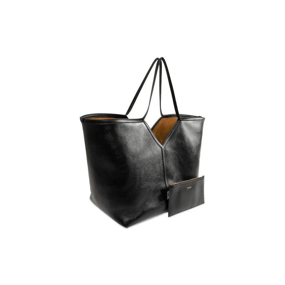 Сумки-тоут Saint Laurent Y Thin Tote Bag 'Nero/Rustic Camel' 2