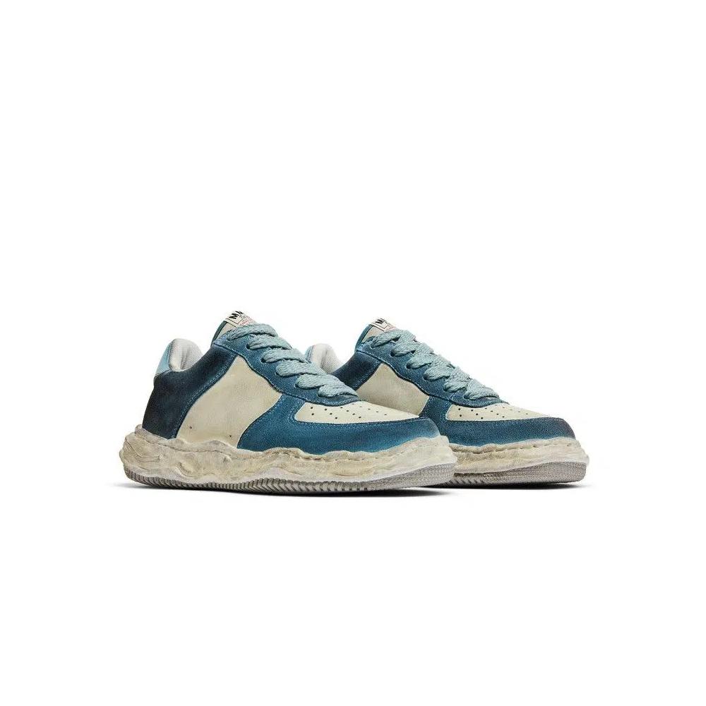 Кроссовки Maison Mihara Yasuhiro Wayne OG Sole Distressed Leather Low 'Blue White' 8