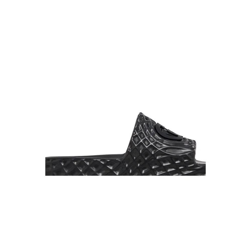 Слайды Gucci Слайд-сандалии 'Interlocking G - Черные водяные ряби' 2
