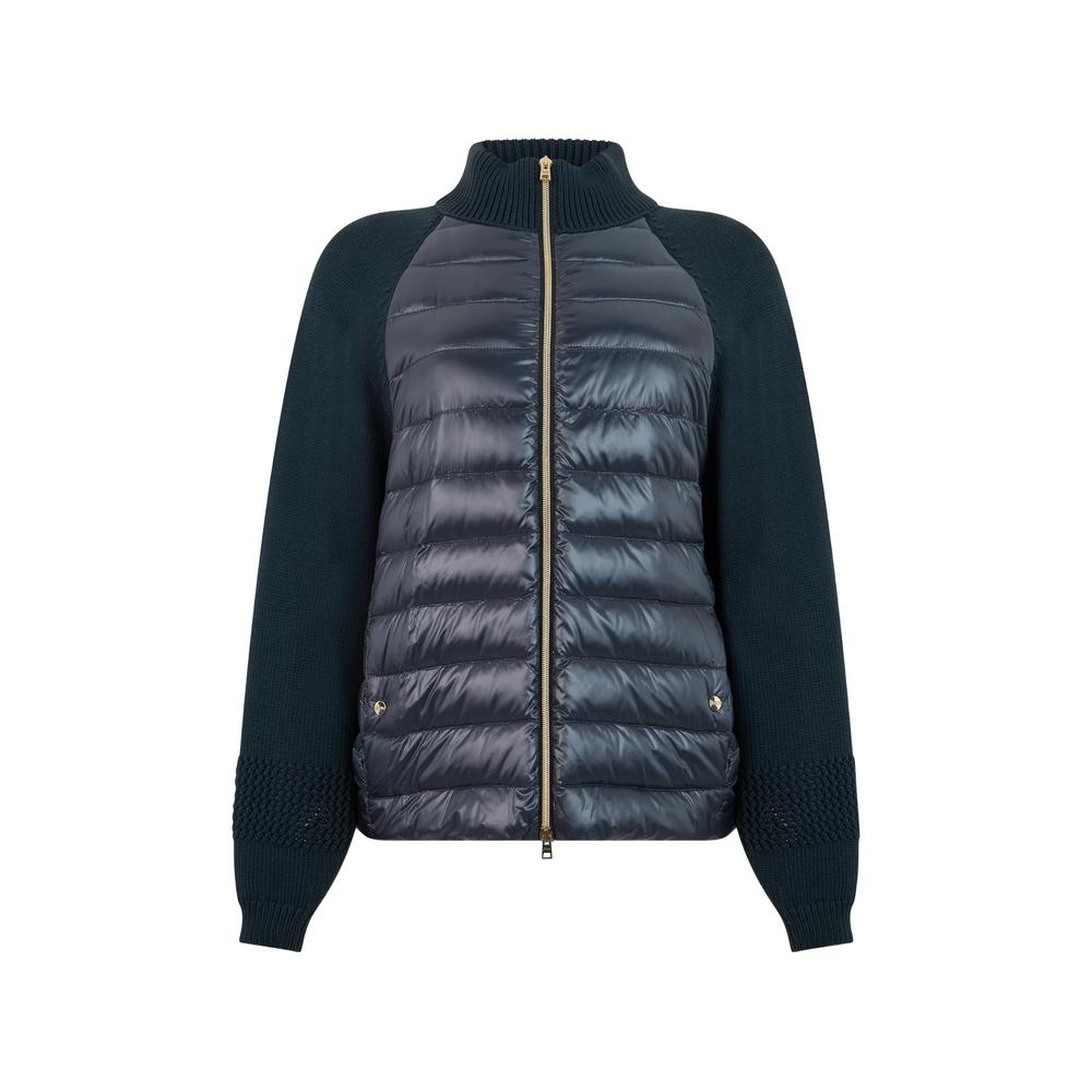 quilted knit-sleeve jacket 1