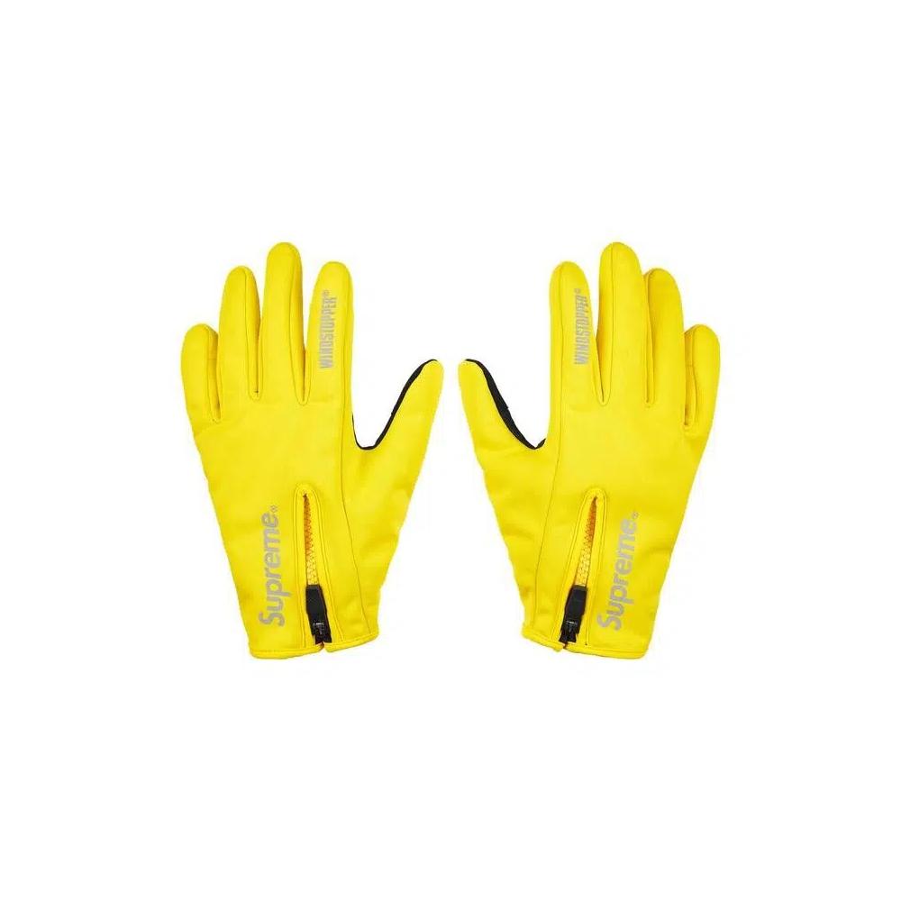 Перчатки Supreme Windstopper Zip Gloves 'Yellow' 1