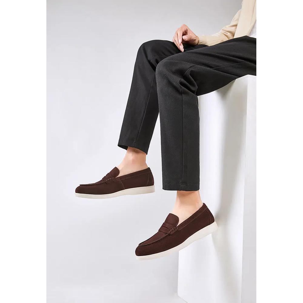 Cow Suede Лоферы-пенни KB8848-2 4