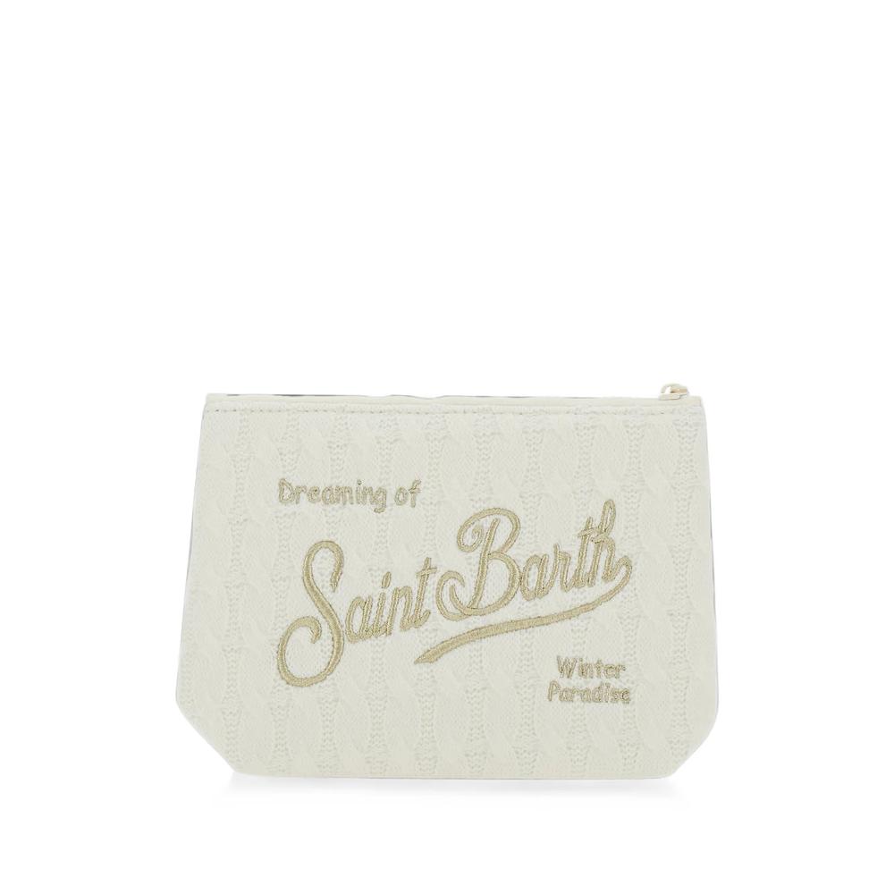 cable-knit embroidered clutch bag 2