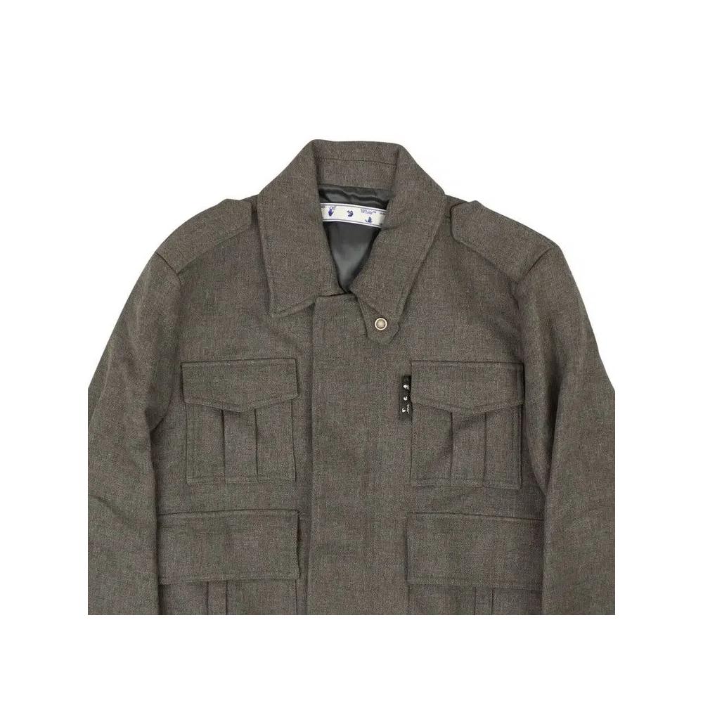 Куртки Off-White Military Blouson 'Melange Grey' 3