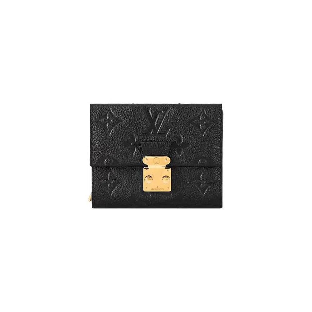 Кошельки Louis Vuitton Métis Compact Wallet «Black Monogram Embossed Empreinte Cowhide Leather» 1