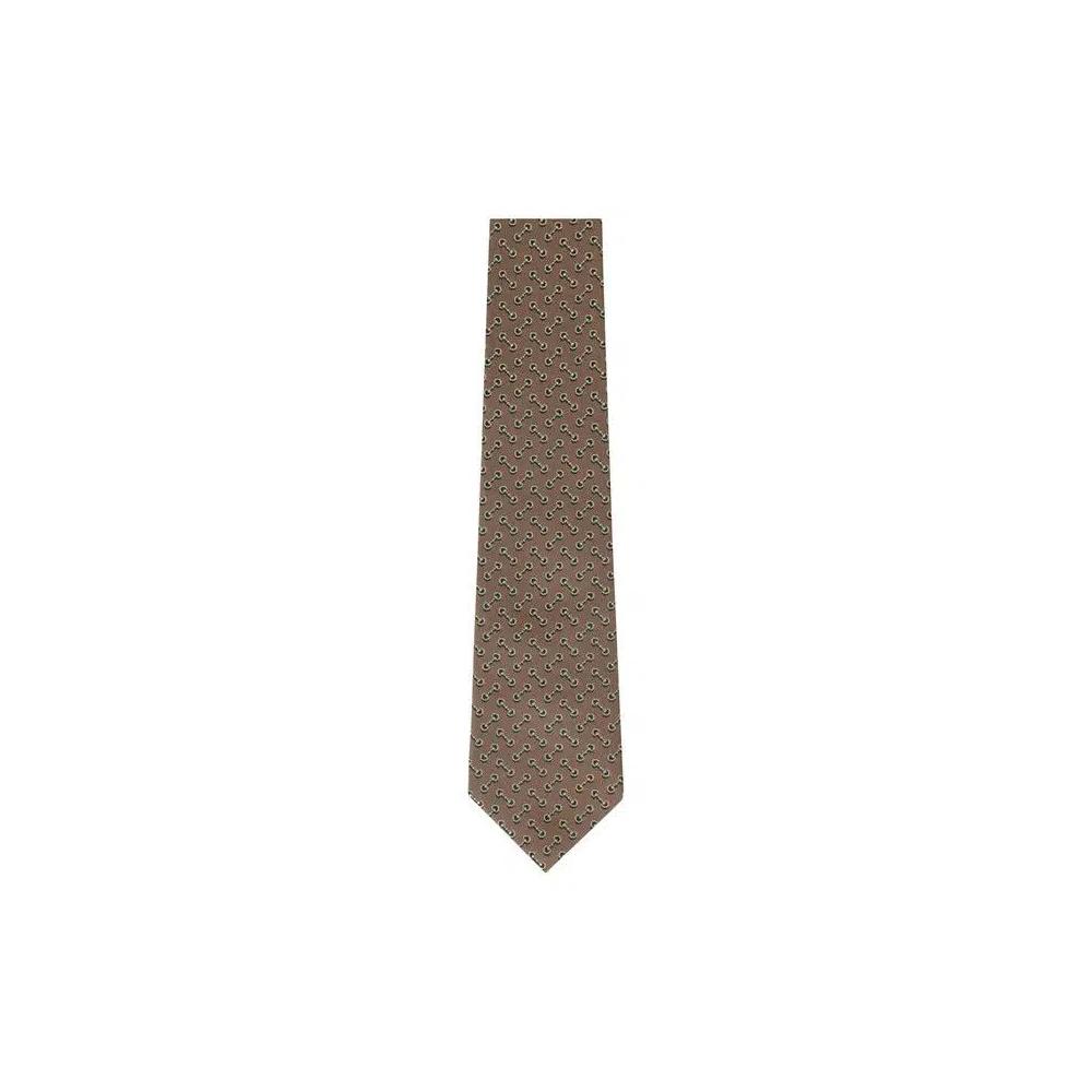 Разное Gucci Horsebit Silk Jacquard Tie 'Camel Multi' 3