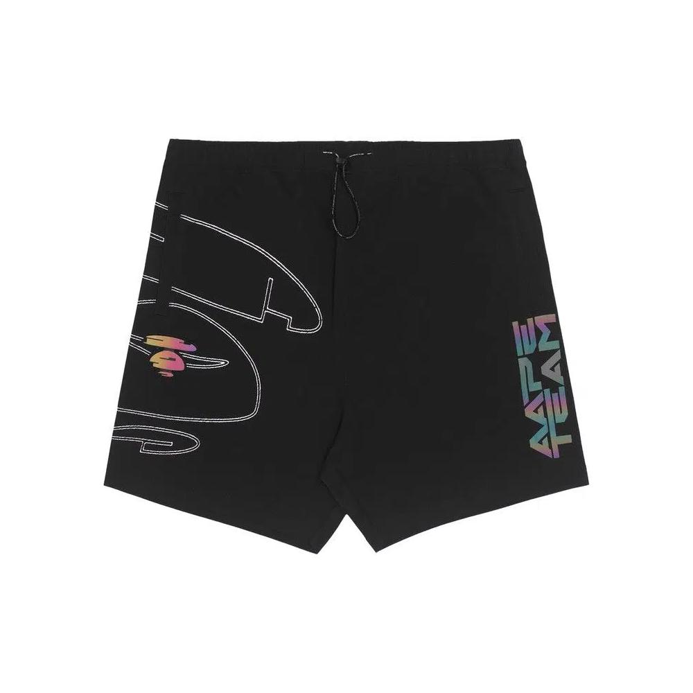 Шорты AAPE Moonface Gradient Shorts 'Black' 1