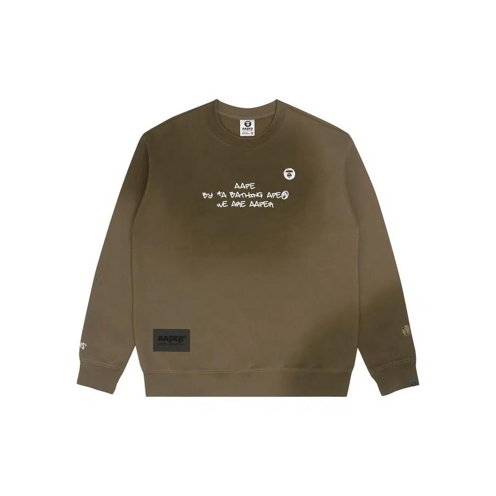 Свитшоты AAPE r Graphic Gradient Sweatshirt 'Beige/Dark' 1