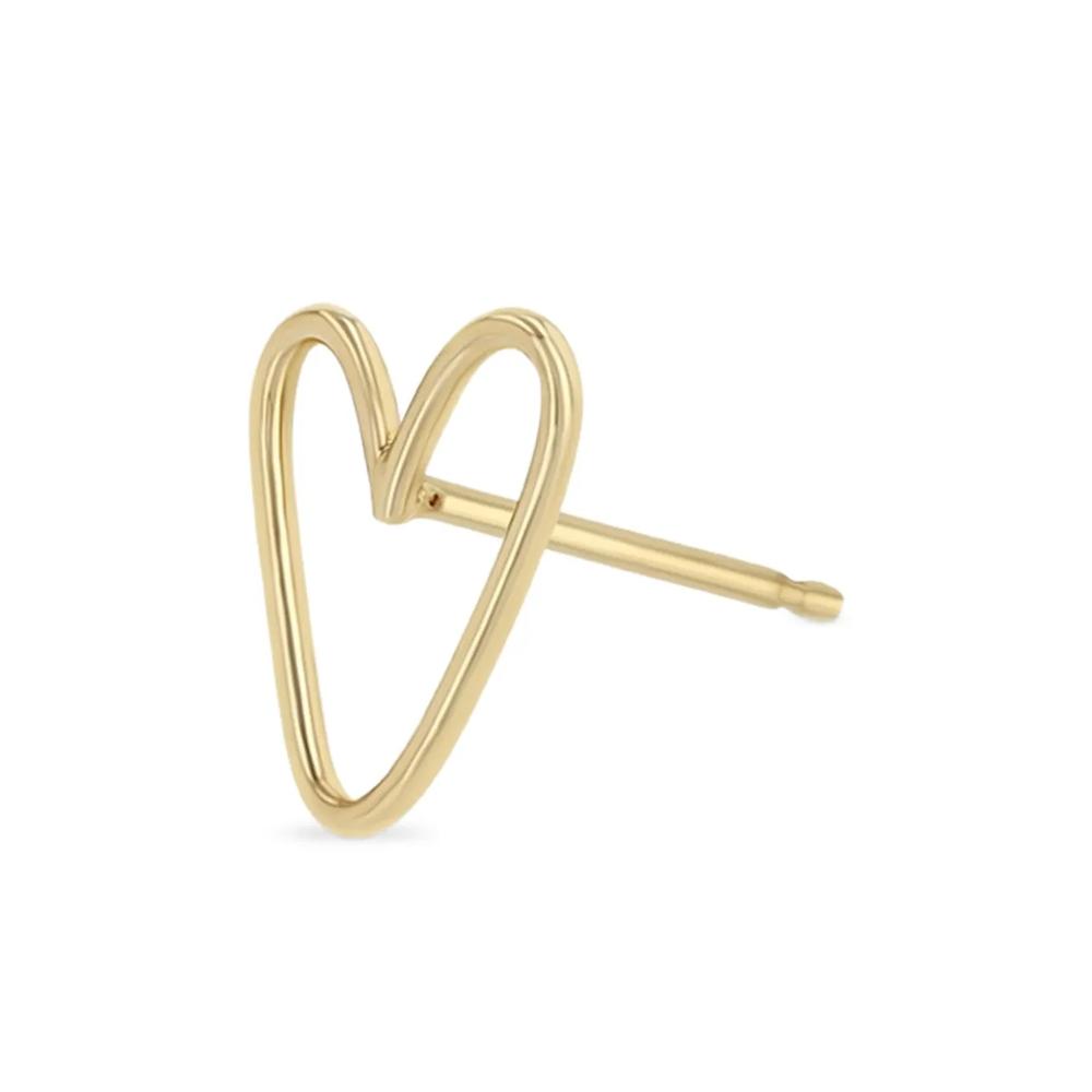 Серьги Open Heart из желтого золота 2