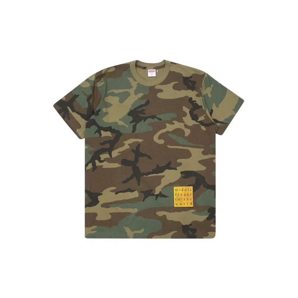 Футболки Supreme Middle Finger to the World Tee 'Woodland Camo' 1