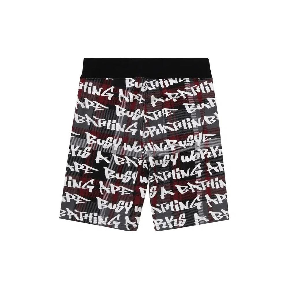 Шорты BAPE Graffiti Check 'Черный/Красный' 2