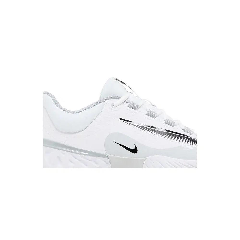 Бутсы Nike Alpha Huarache Elite 4 Low 'White Black Wolf Grey' 2