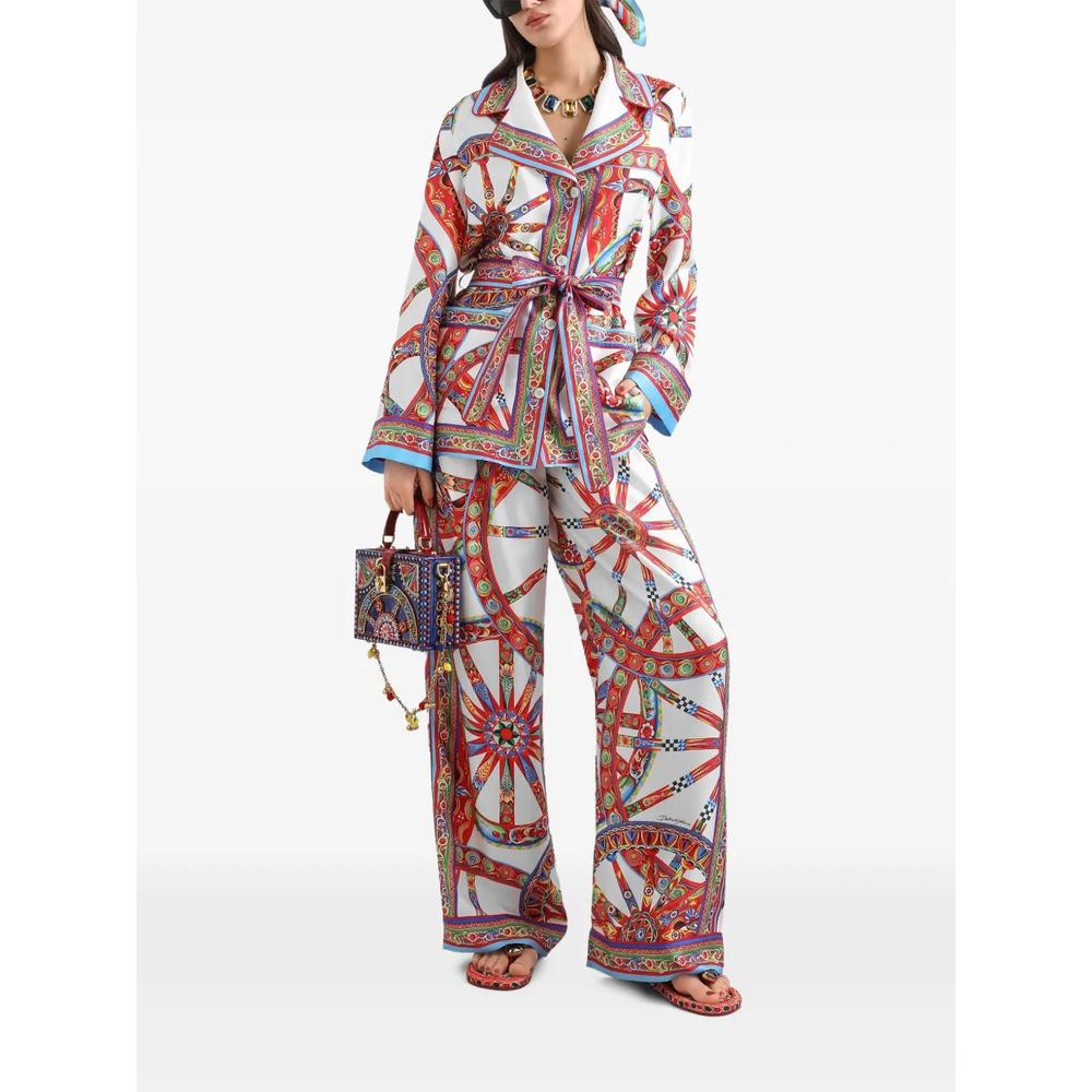 Шелковые брюки Vanity с принтом Carretto 2