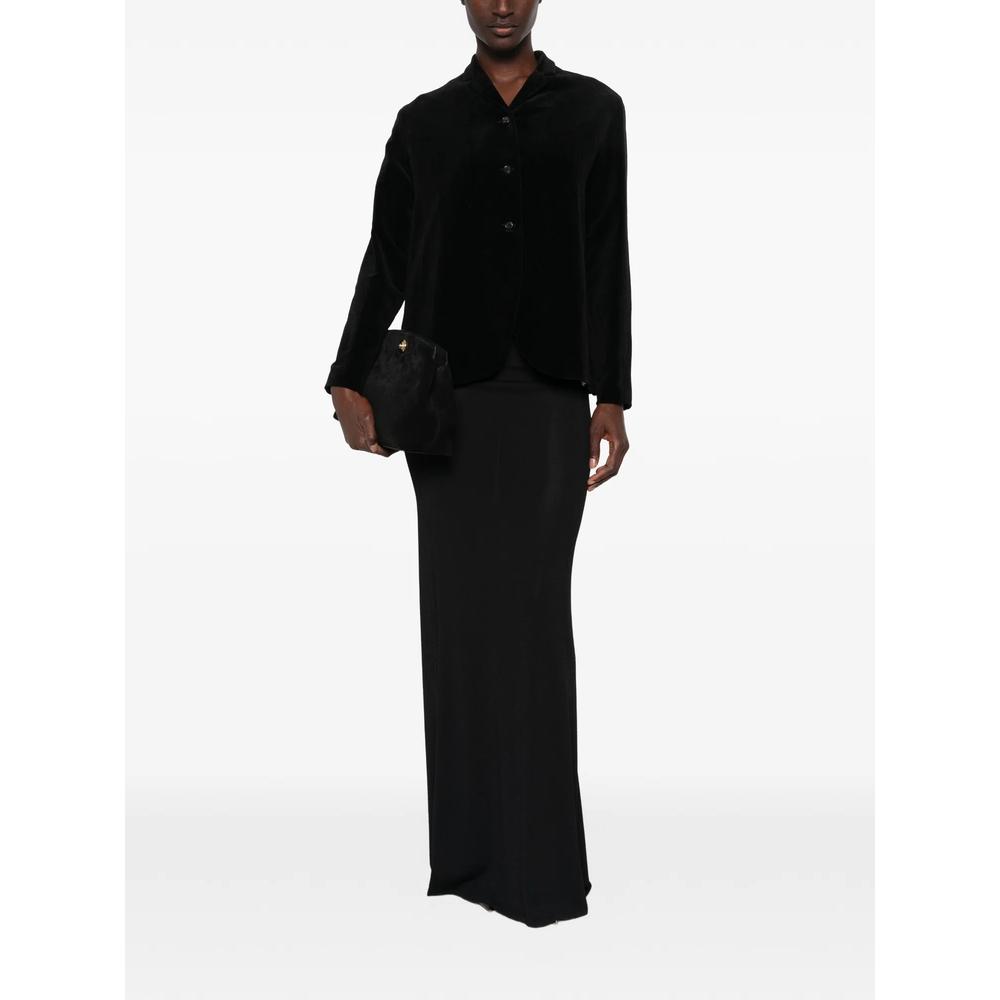 velvet button-up blazer 2