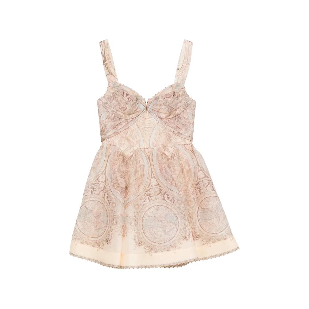 graphic-print flared mini dress 1