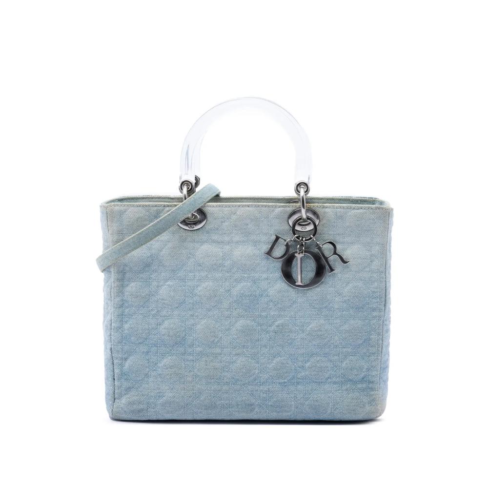 Большая сумка-сэтчел Cannage Acrylic Handles Lady Dior (1999 год) 1