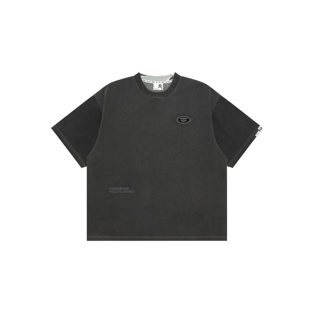 Футболки AAPE Unvs Moonface Logo Tee «White/Heather» 1