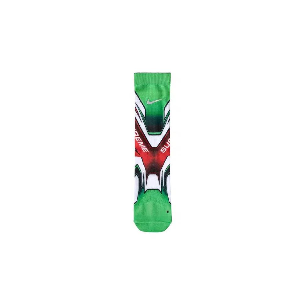 Носки и колготки Supreme x Nike Spark Crew Sock 'Green Multi' 1