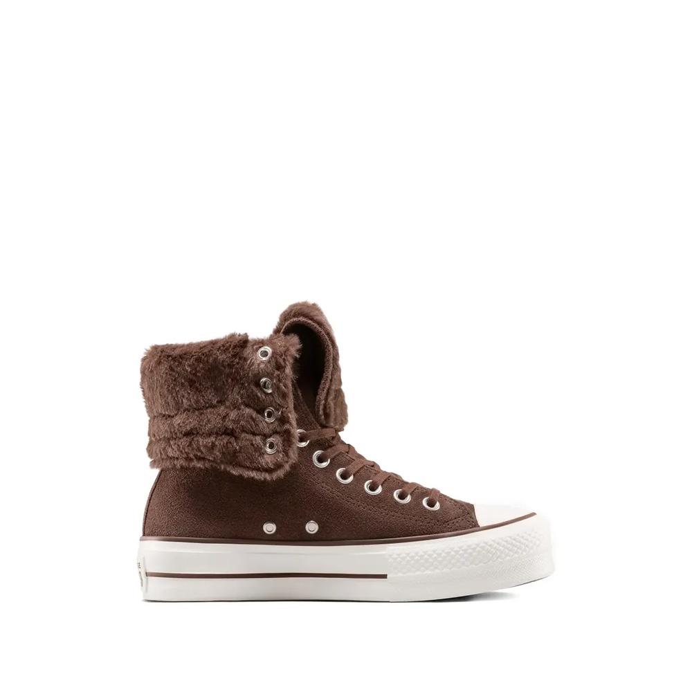 Кеды Chuck Taylor All Star Fold-Over Lift Platform XHi Faux Fur 1