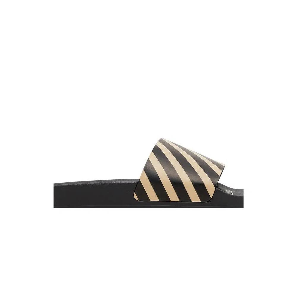 Слайды Off-White Sliders 'Диагональная полоска - Черный бежевый' 2