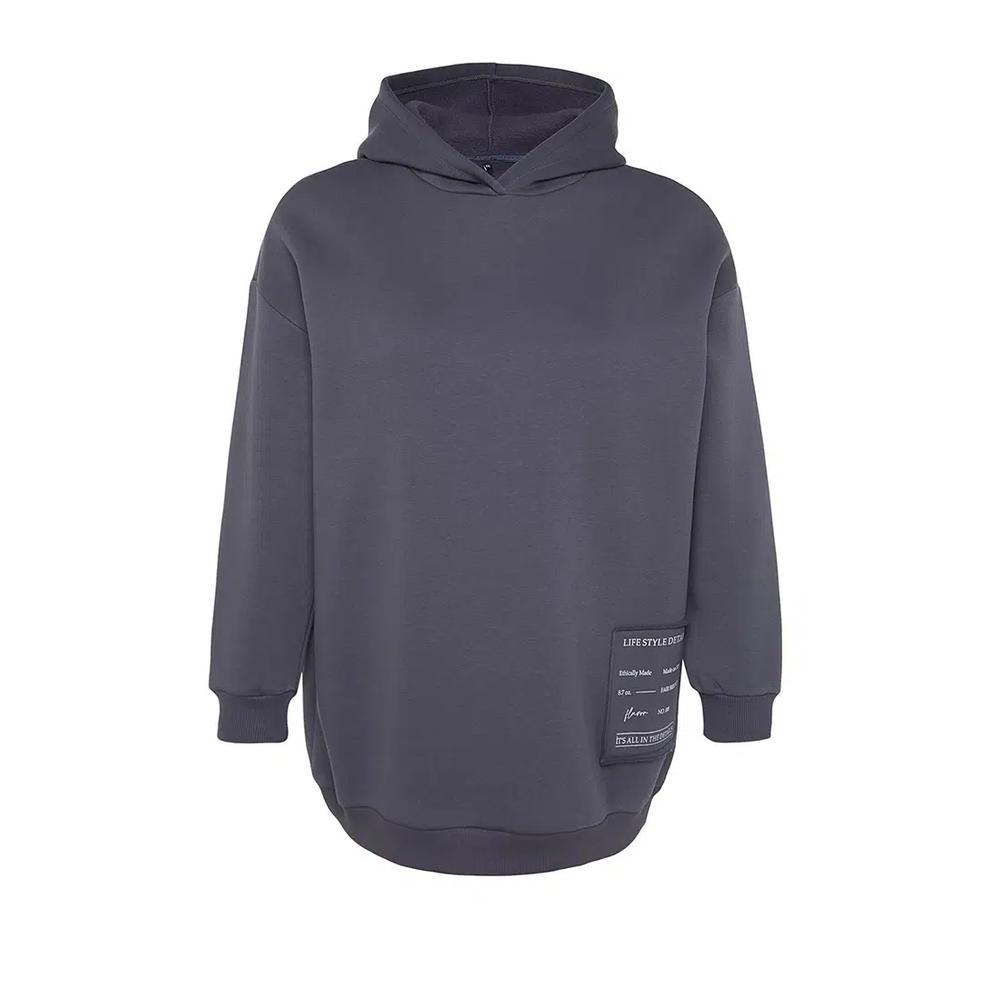 Оверсайз-свитшот с вышивкой Anthracite Tbbaw24Ao00018 6
