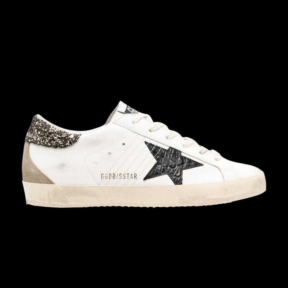 Кроссовки Golden Goose Wmns Superstar 'White Black Croc Glitter' 1