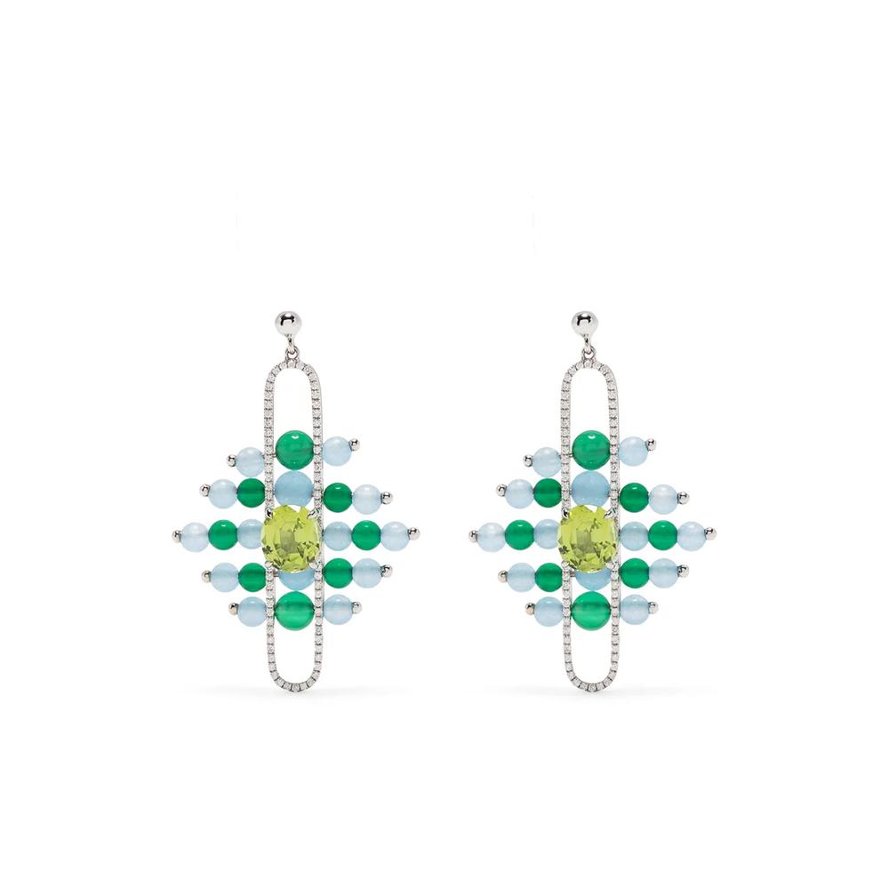 Серьги Impressionists Dangle из белого золота с бриллиантами 1
