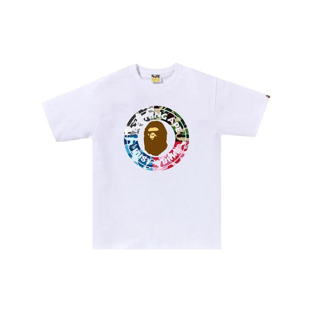 Футболка BAPE ABC Camo Crazy Busy Works Tee 'White' 1