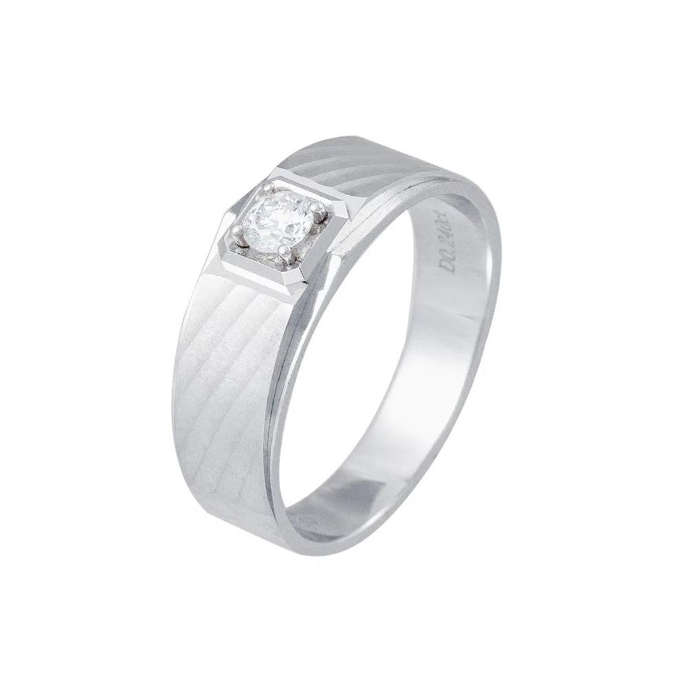 Кольцо с бриллиантом LITZ 18K белое золото DR4106 1