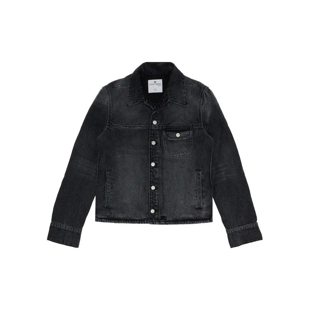 Джинсовые куртки Courrèges Single Pocket Denim Jacket 'Stonewashed Grey' 1