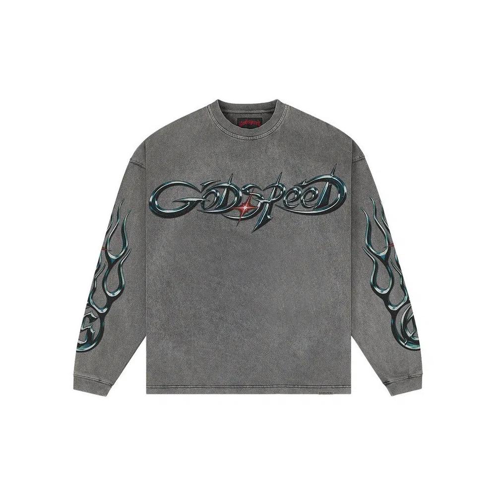 Футболки Godspeed New Age Reloaded LoNG-Sleeve T-Shirt 'Grey Wash' 1