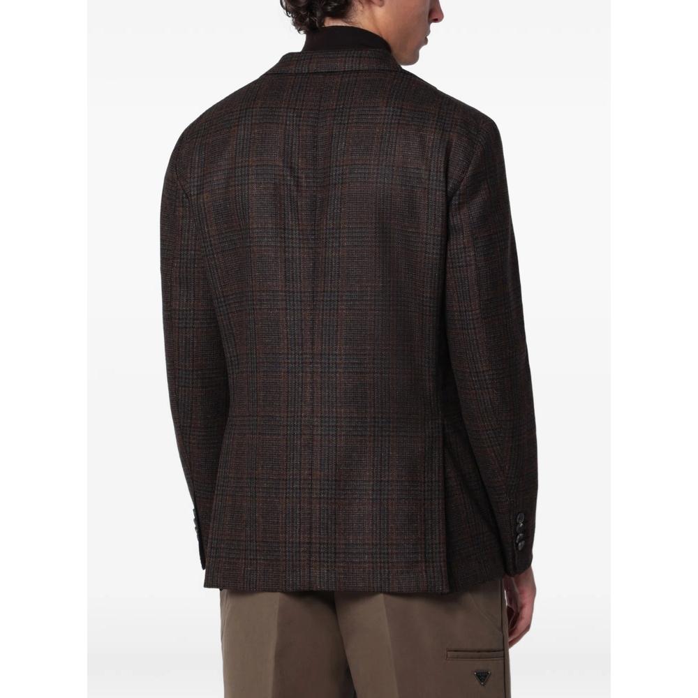 check-pattern wool blazer 2