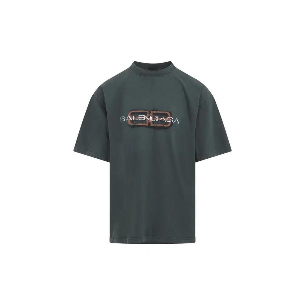 Топы Balenciaga Medium Fit T-Shirt 'Dark Green' 1