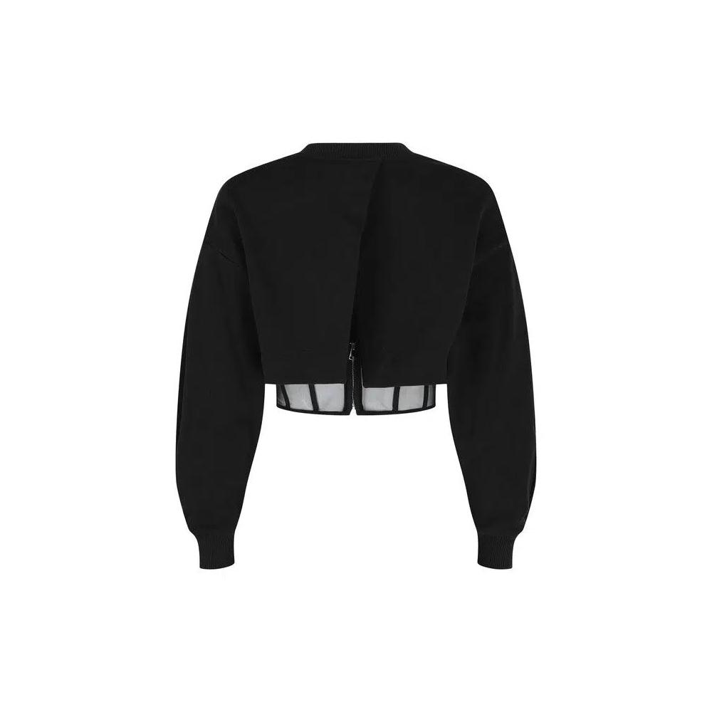 Свитшоты Alexander McQueen Layered Cropped Sweatshirt 'Black' 2