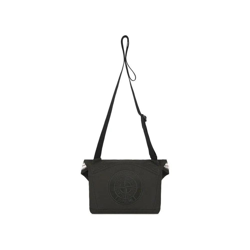 Сумки через плечо Supreme x Stone Island Stripe Messenger Bag «Черный» 2