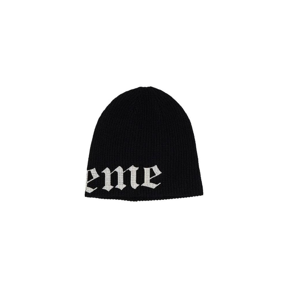 Шапки Supreme Old English Printed Beanie 'Black' 2