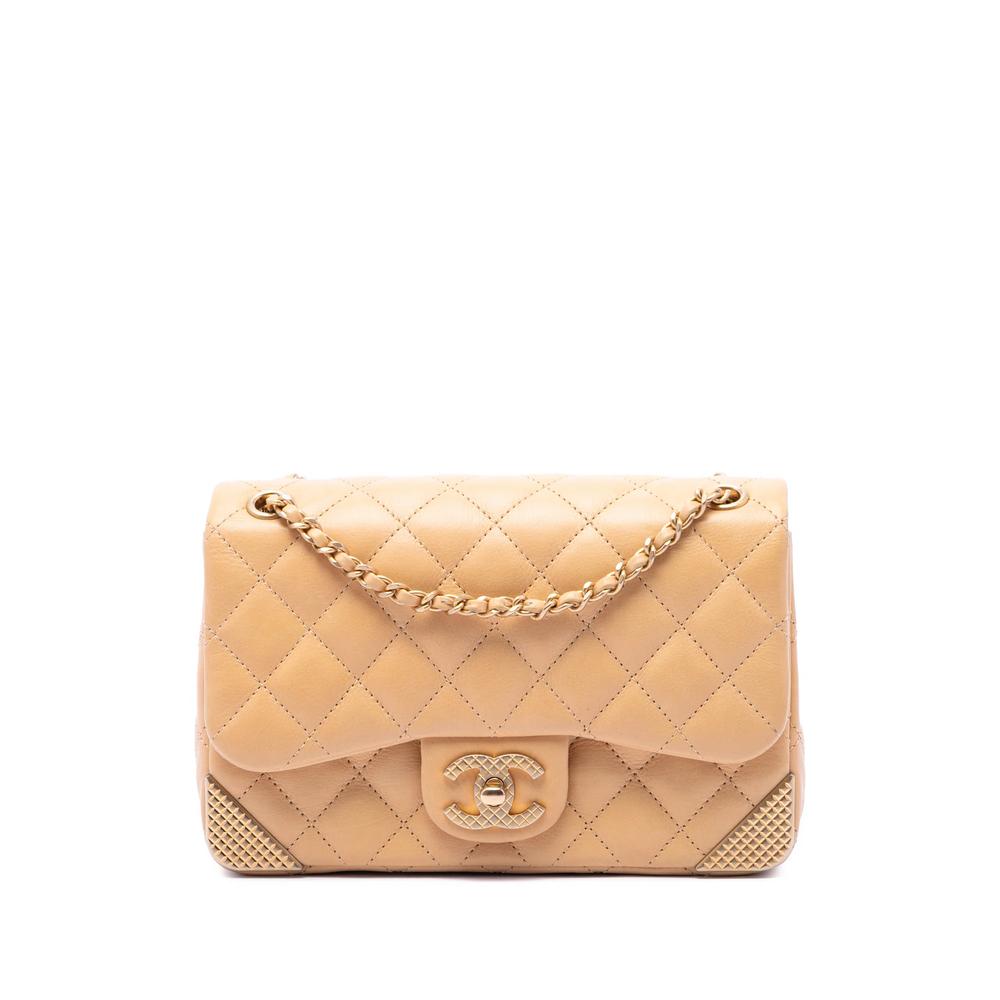 2017-2018 Mini Quilted Calfskin Rock The Corner Flap shoulder bag 1