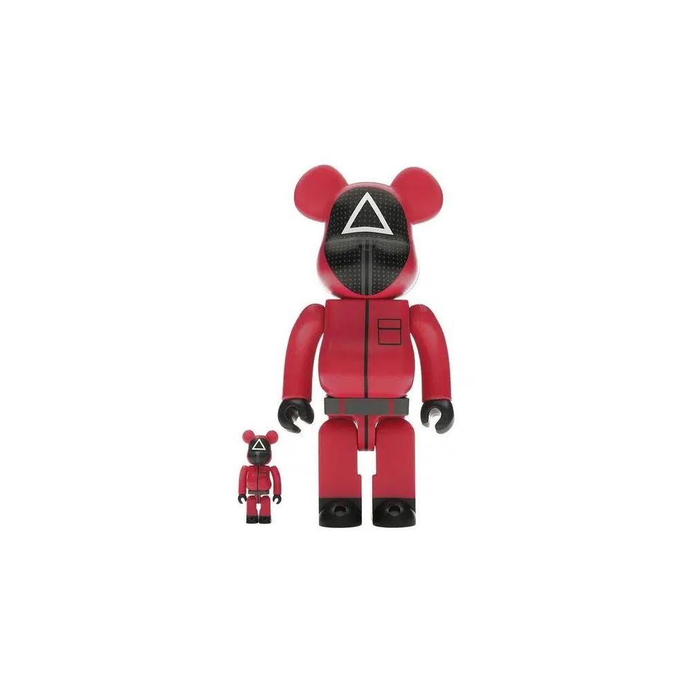 Фигурки BE@RBRICK x Squid Game Guard 100% и 400% набор 'Triangle' 1