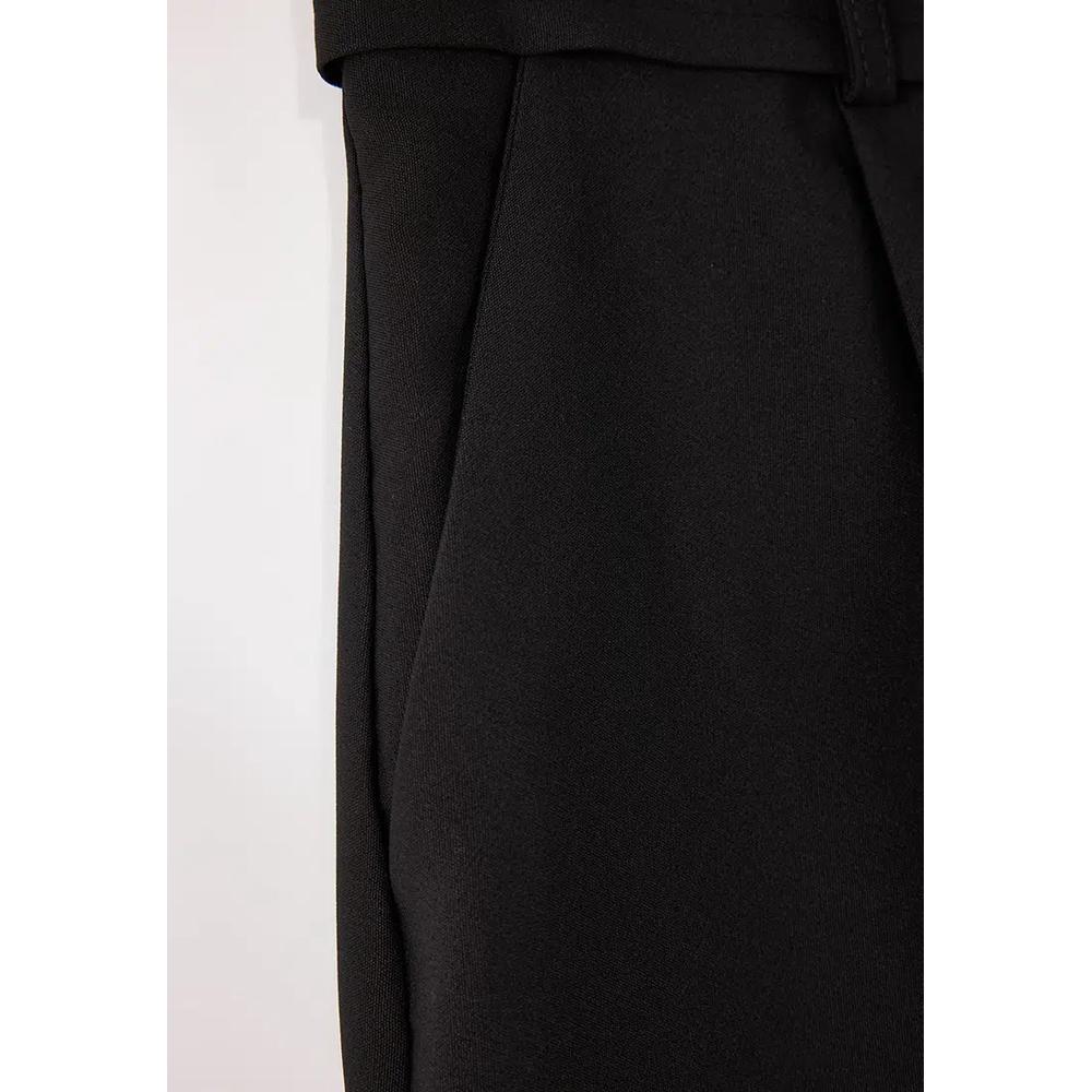 Черные короткие шорты с поясом и бермуды Twoss26Sr8 6