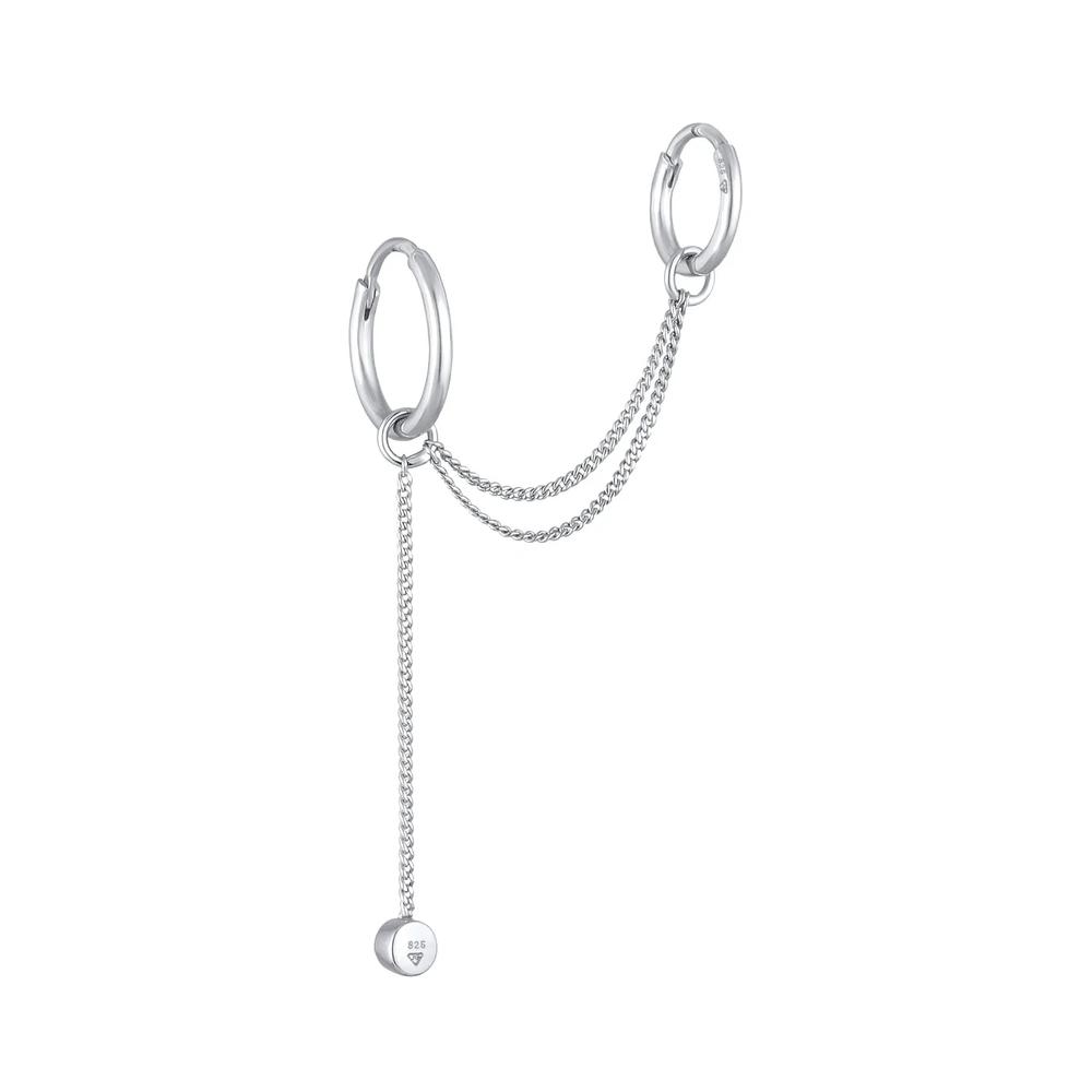 Серьги-кольца с кристаллами Swarovski® – серебро 925 5
