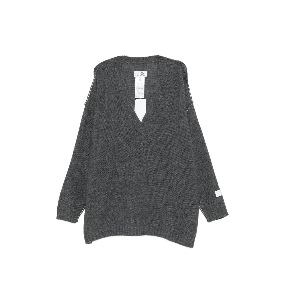 oversized V-neck sweater 1