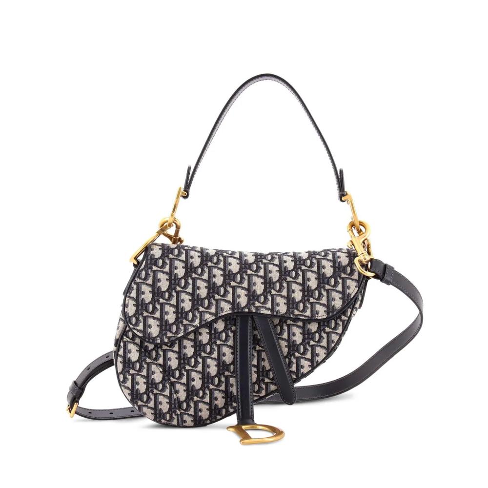 Saddle Handbag with Strap Oblique Canvas Medium shoulder bag 1