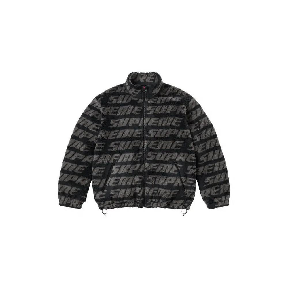 Флисовые куртки Supreme Repeat Jacquard Fleece Jacket 'Black' 1