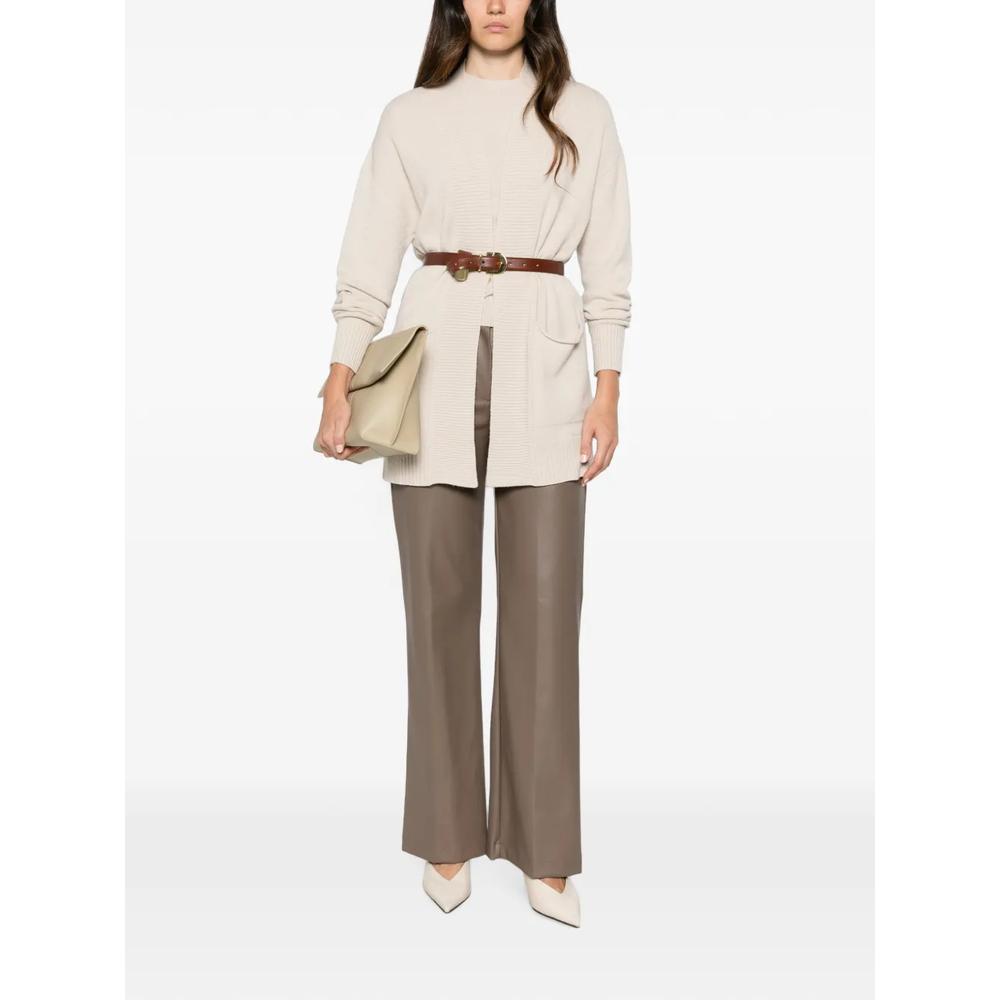 ribbed-trim open-front cardigan 2