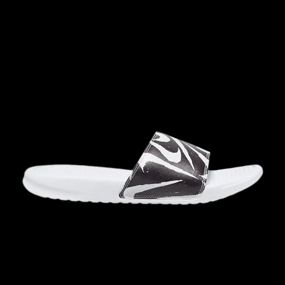 Слайды Nike Benassi JDI Print 'White Black' 1