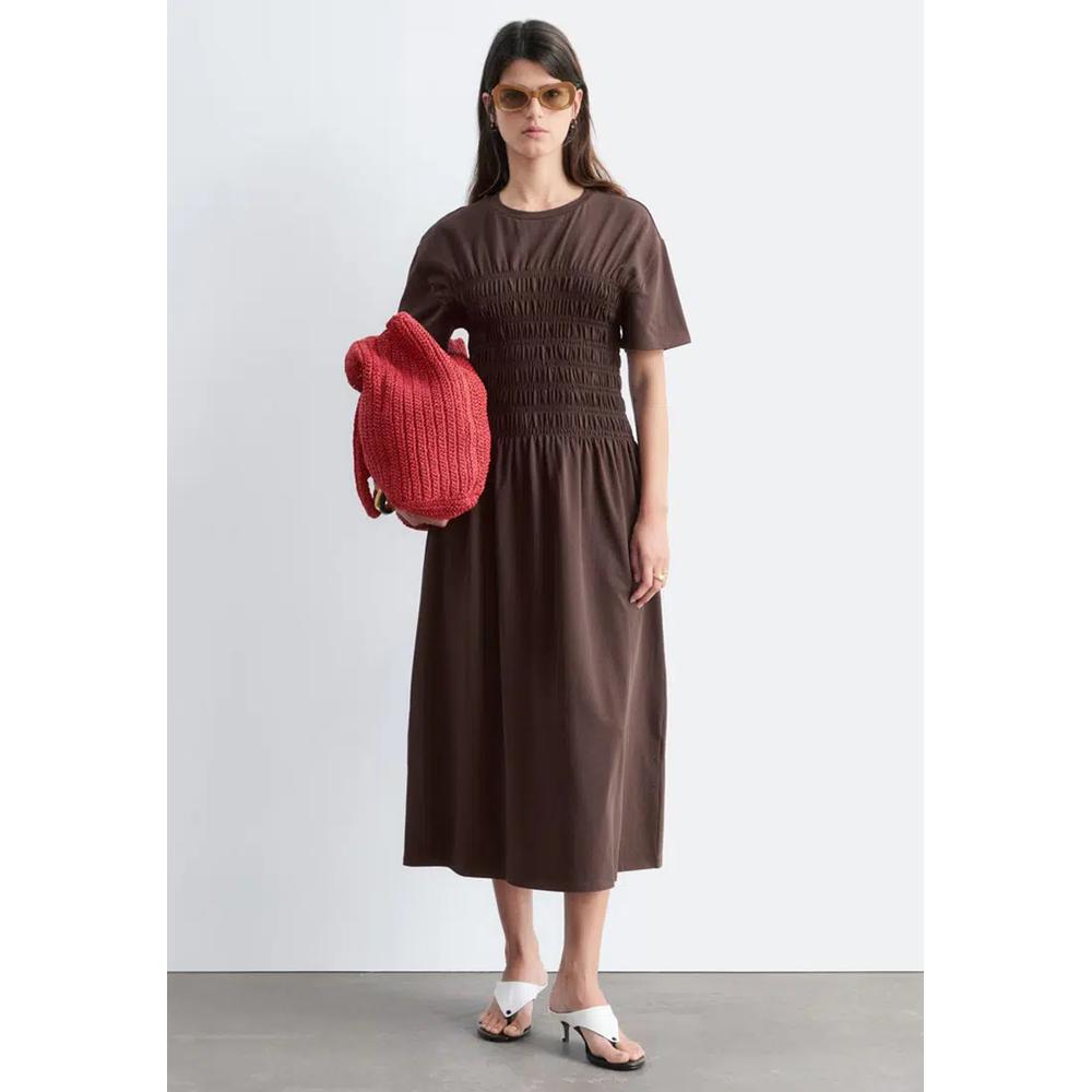 Платье-миди со сборкой Smocked Midi Dress 1